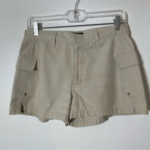 Y2K. Xhilaration, Khaki Cargo Booty Shorts. Size 7. In excellent condition!